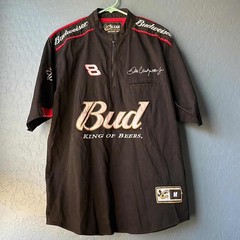 Dale Earnhardt Jr Budweiser 8 embroidered  pull-over shirt